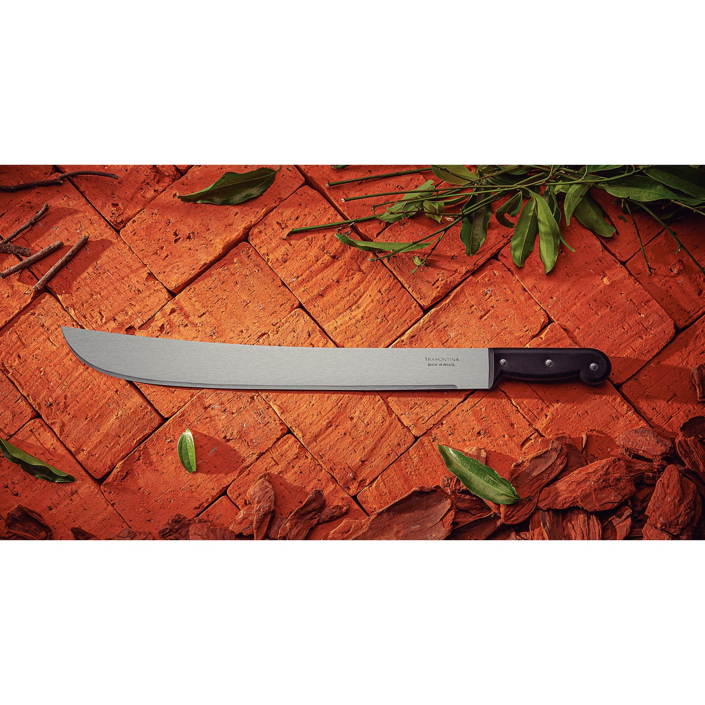 Tramontina 18" Carbon Steel Blade Forest Machete With Black Handle
