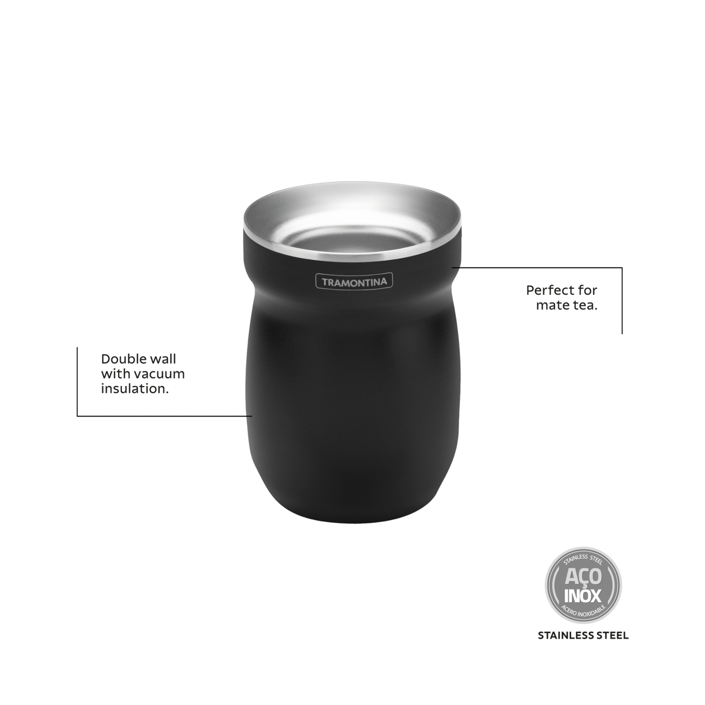 Tramontina Black Mate Cup 240 ml