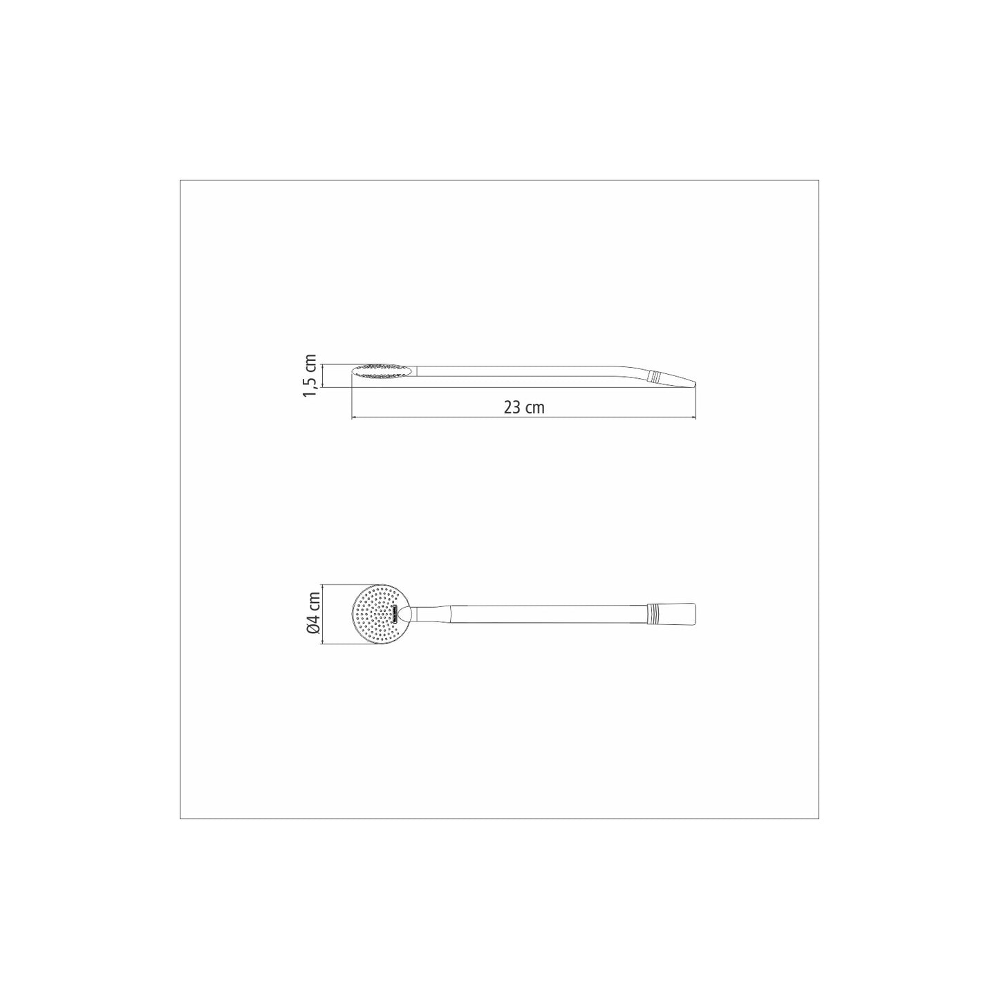 Tramontina Ilex 23 cm Mate Straw in Stainless Steel