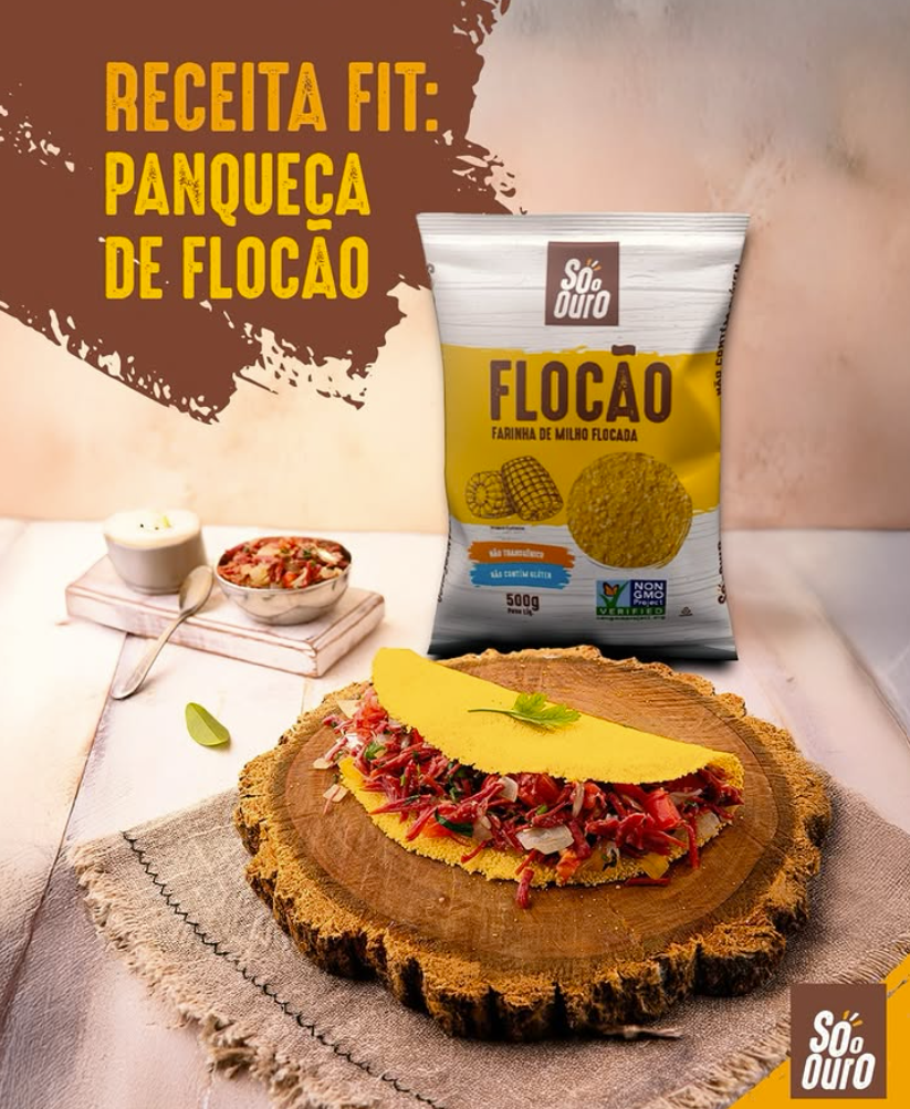 Só o Ouro Flaked Corn Flour (Flocão) 500g