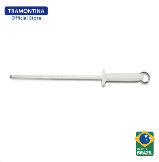 Tramontina 10" Stainless Steel Grooved Knife Sharpener with Antibacterial Handle