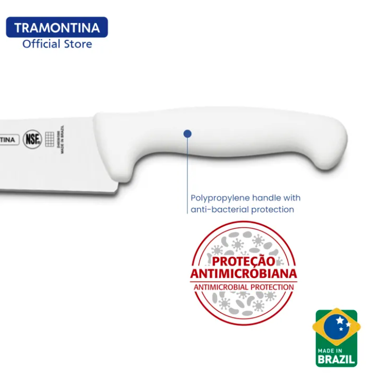 Tramontina 10" Stainless Steel Meat Knife with Antibacterial Handle