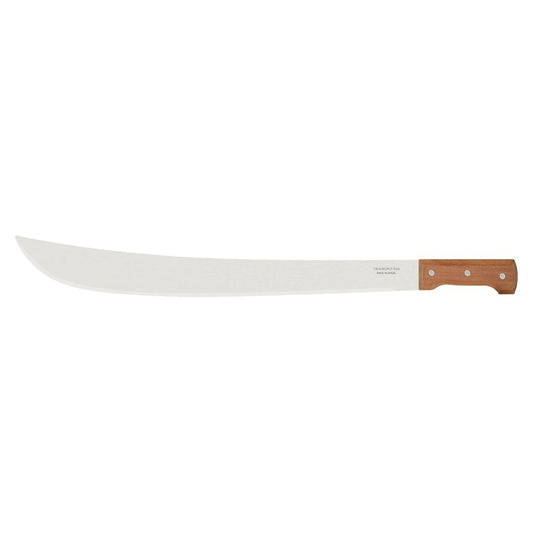Tramontina 22" Carbon Steel Blade Forest Machete With Wooden Handle & Sharp Tip