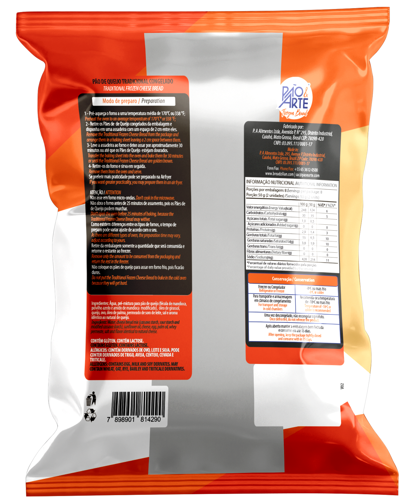Breadzilian Frozen Cheese Bread Traditional 400g