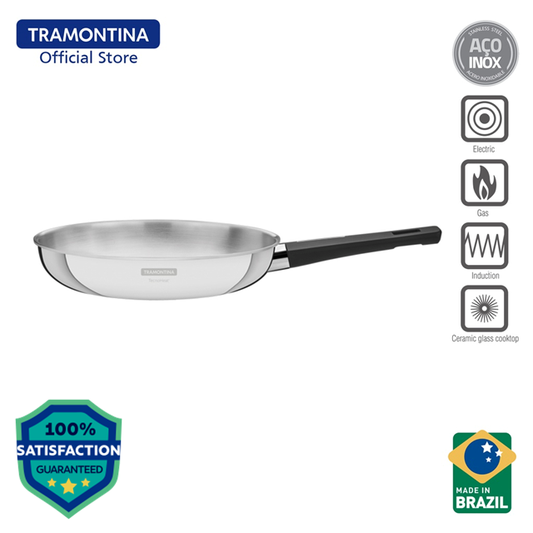Tramontina Stainless Steel Frying Pan with Tri-ply body 20cm/26cm (Grano)
