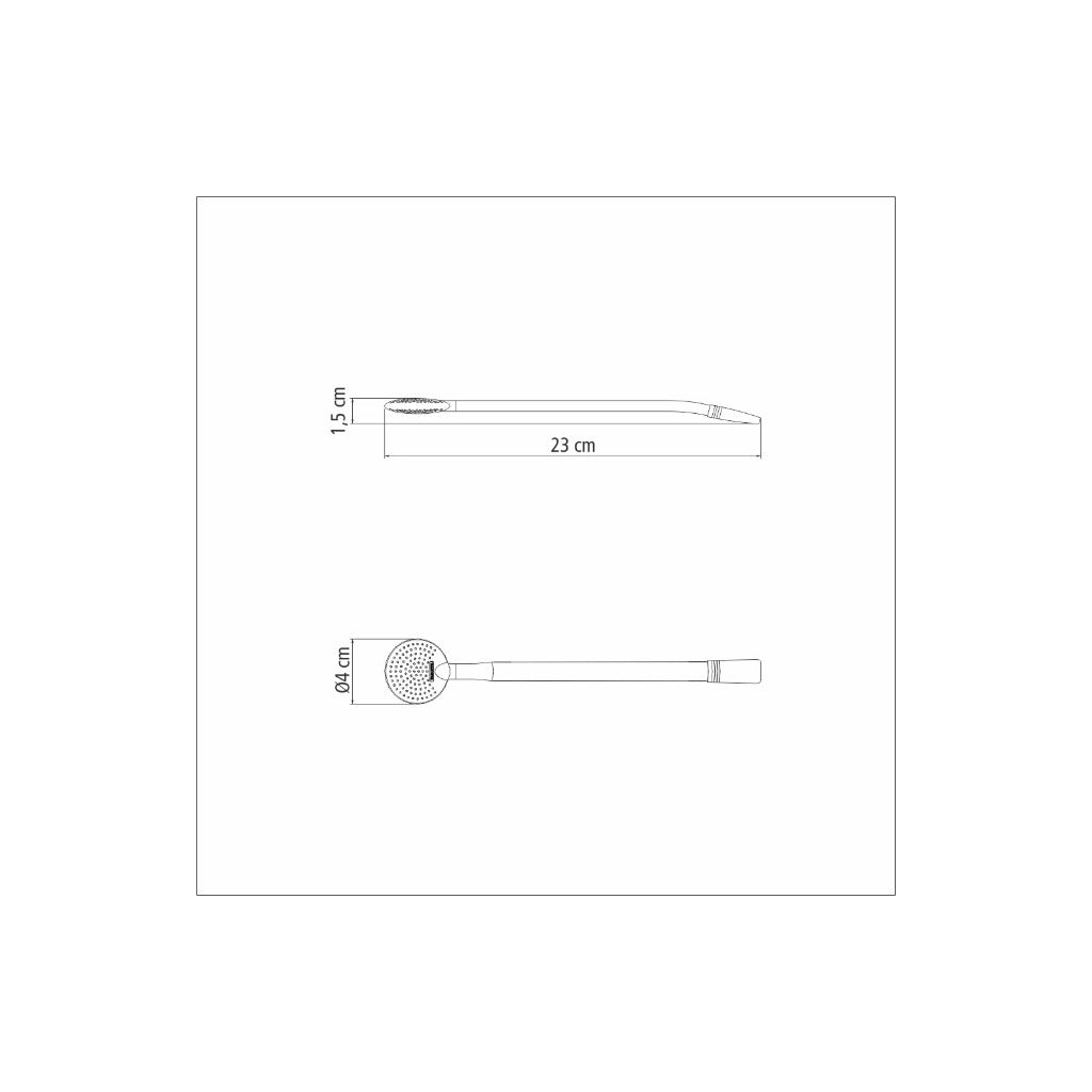 Tramontina Ilex 23 cm Mate Straw in Stainless Steel