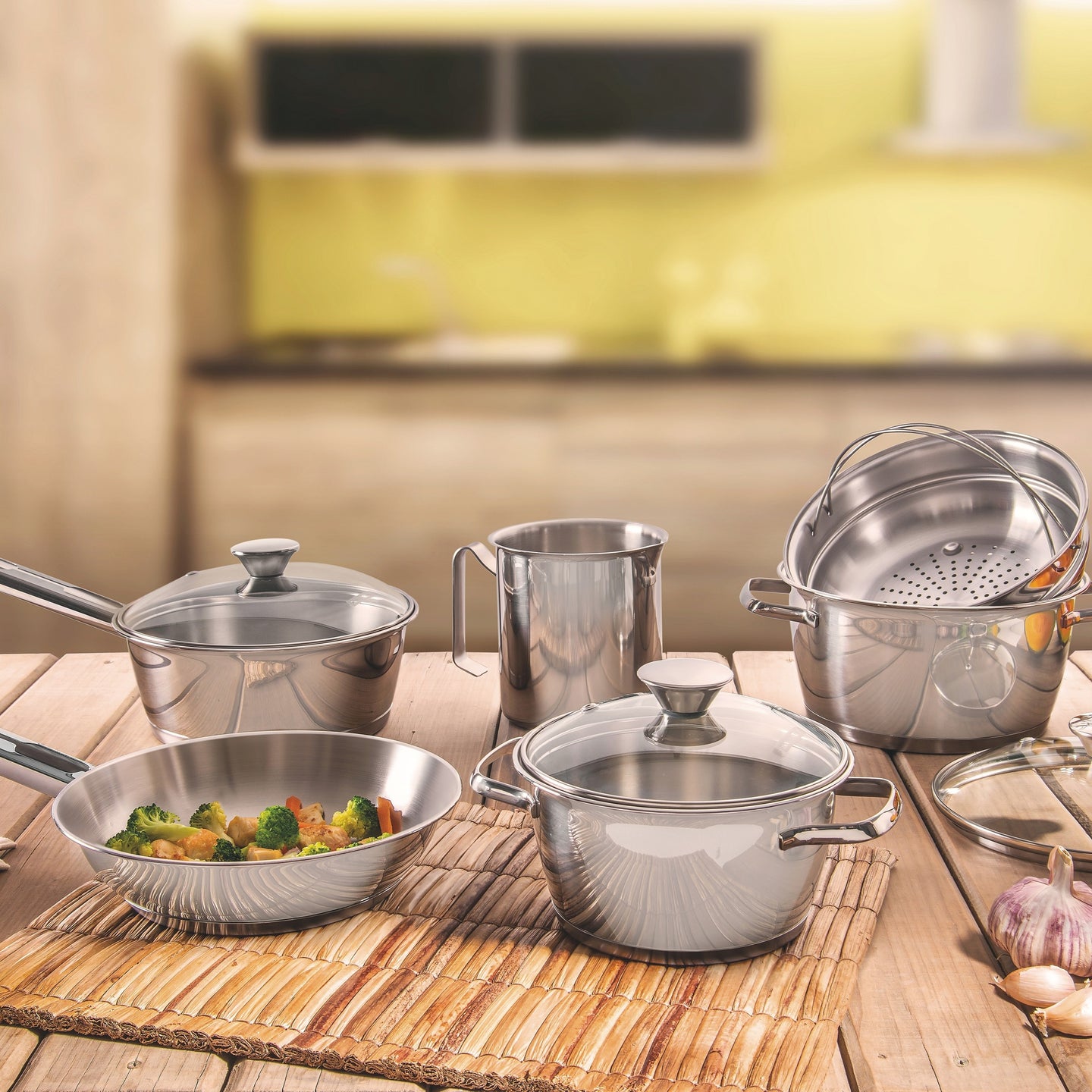 Tramontina Stainless Steel Frying Pan 20cm/24cm/28cm (Allegra)