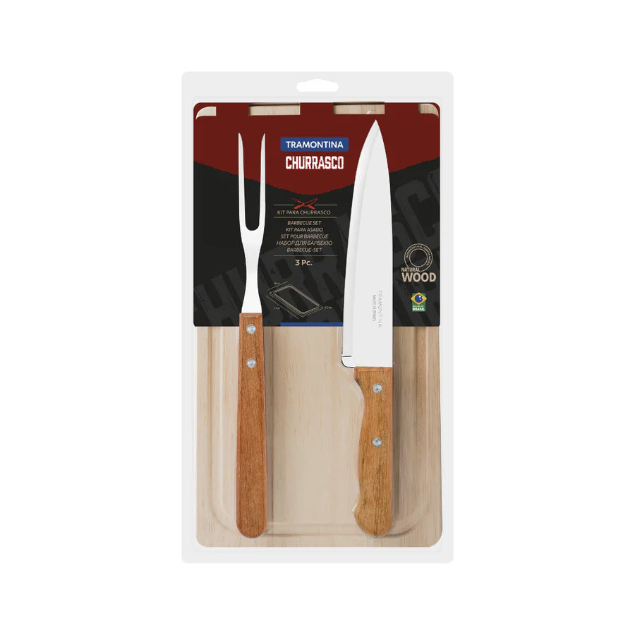 Tramontina Churrasco 3 Piece Barbecue Set
