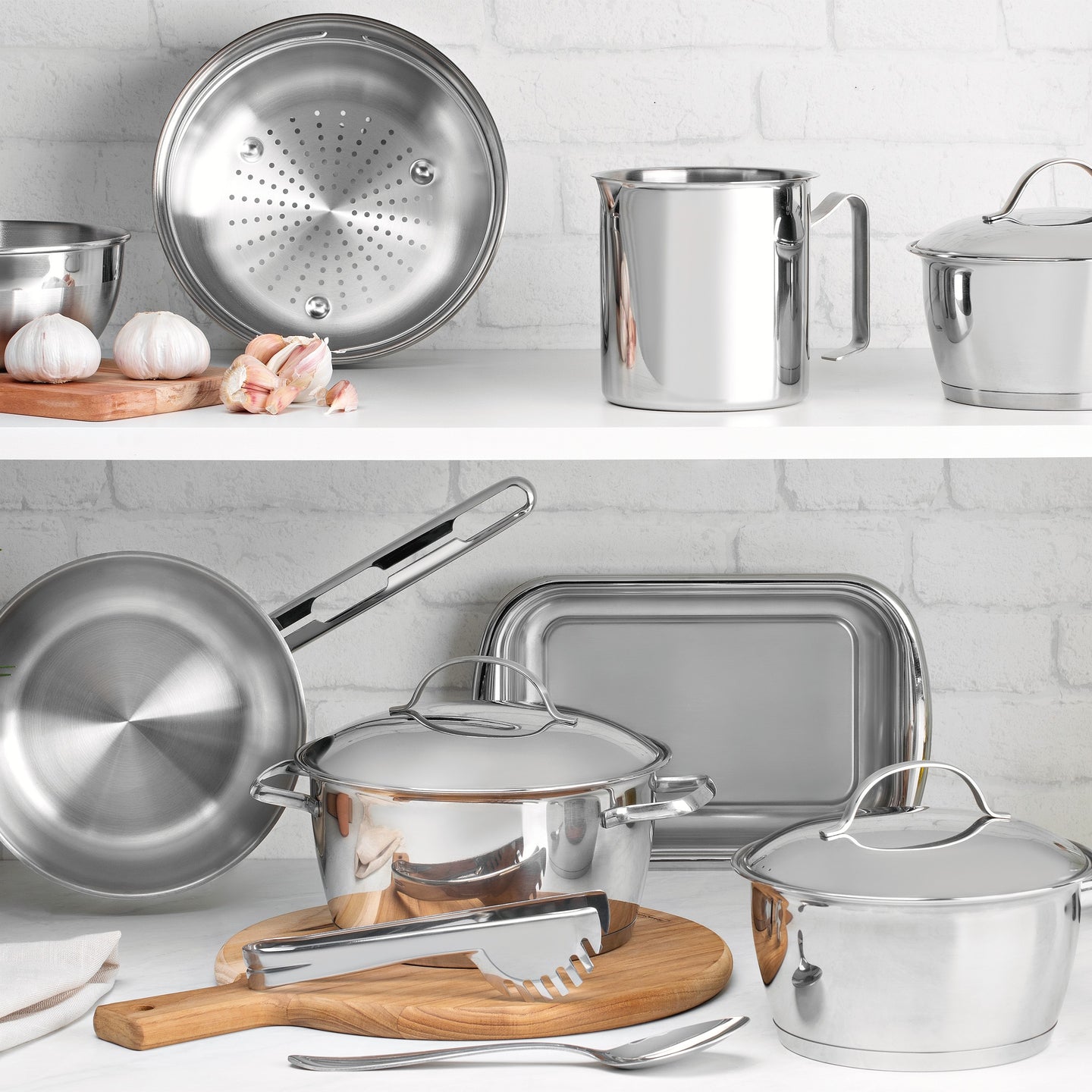 Tramontina Stainless Steel Frying Pan 20cm/24cm/28cm (Allegra)