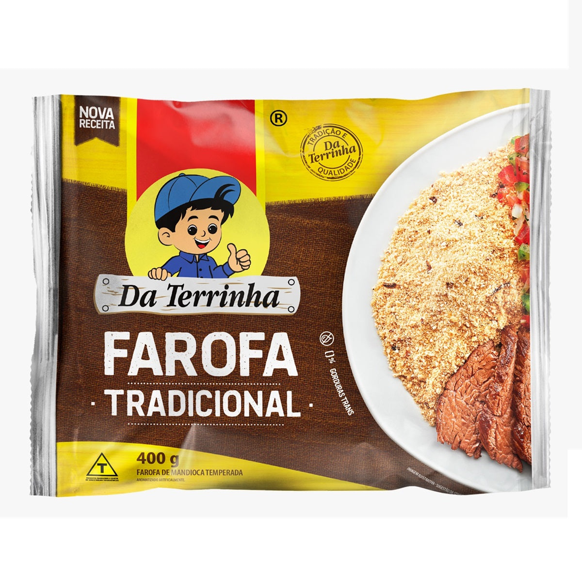 Da Terrinha Seasoned Cassava Flour "Farofa" 400g - CLOSE TO EXPIRE