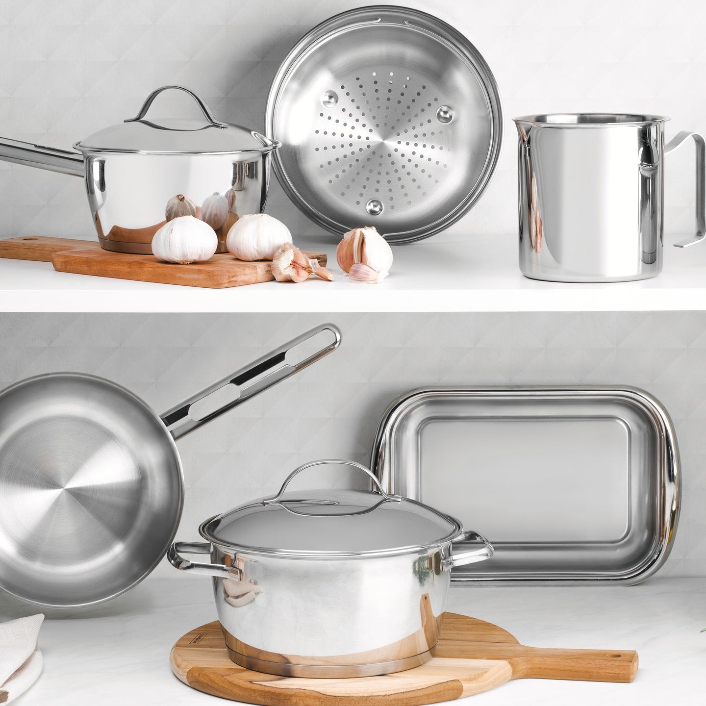 Tramontina Stainless Steel Frying Pan 20cm/24cm/28cm (Allegra)