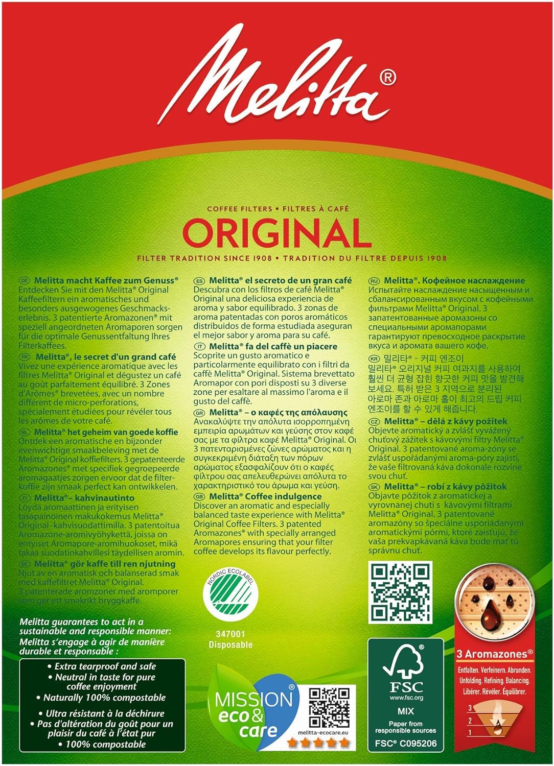 Melitta Coffee Paper Filter 102 (30 count)
