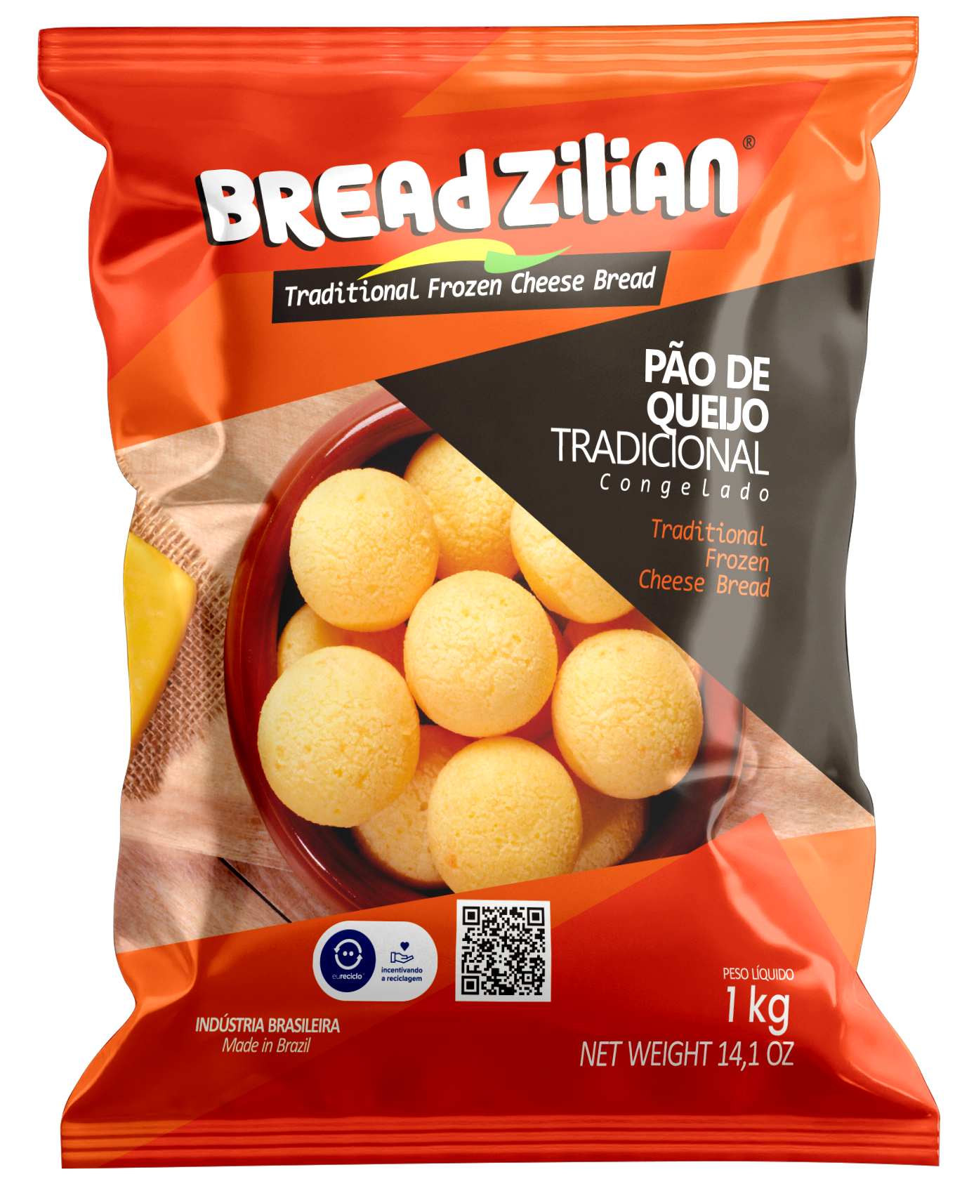 Breadzilian Frozen Cheese Bread Traditional 1kg