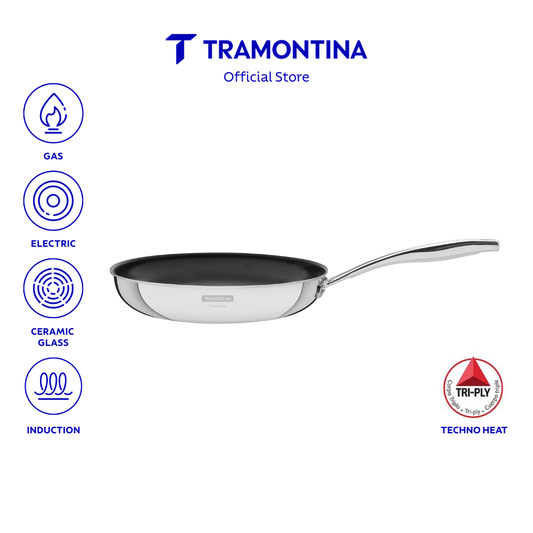Tramontina Stainless Steel Frying Pan with Tri-ply body 20cm/26cm (Grano)