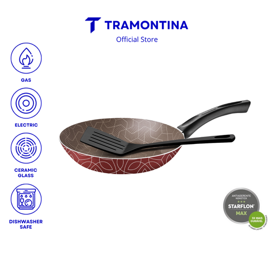 TRAMONTINA 20cm/24cm Non Stick Frying Pan with Free Spatula | Paris