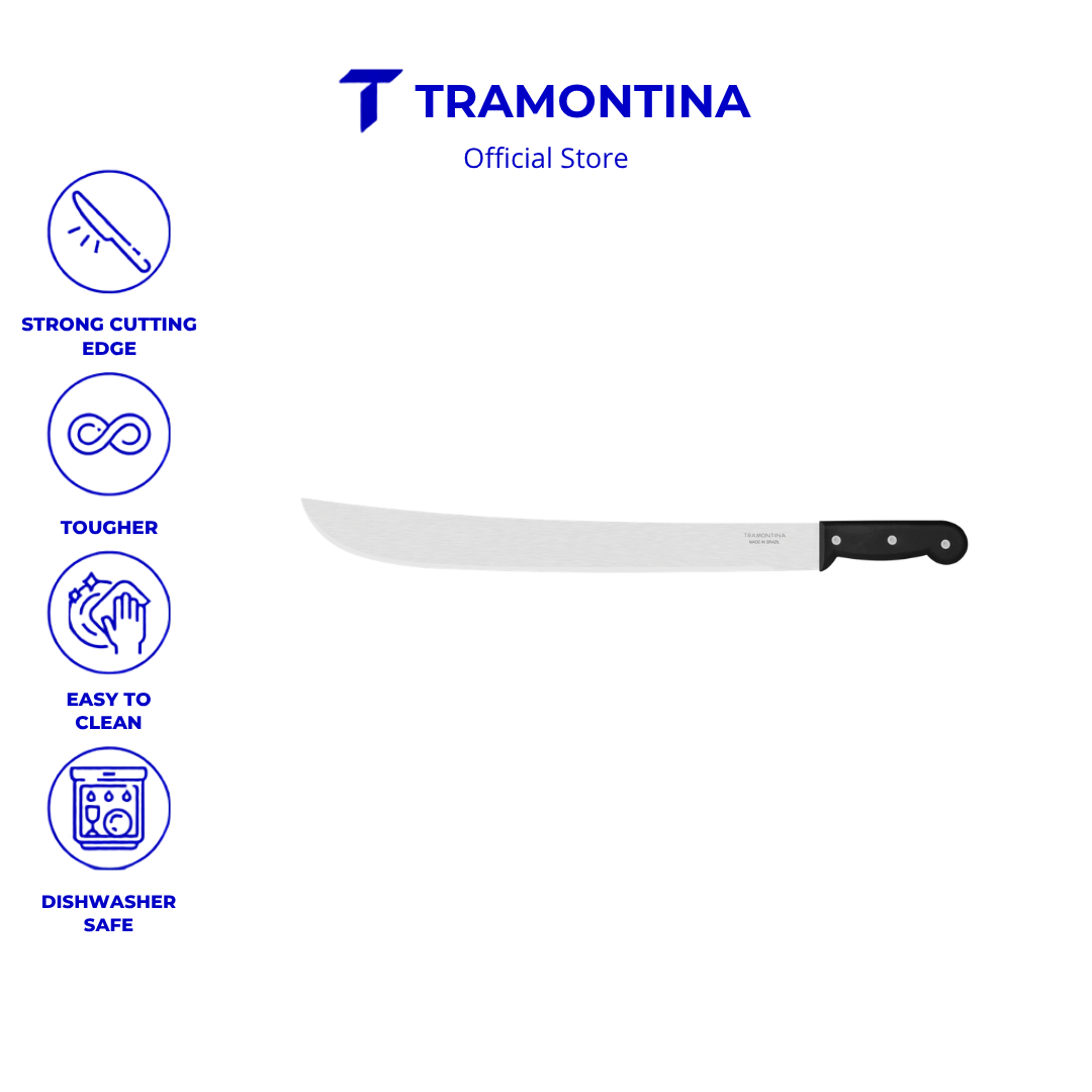 Tramontina 18" Carbon Steel Blade Forest Machete With Black Handle