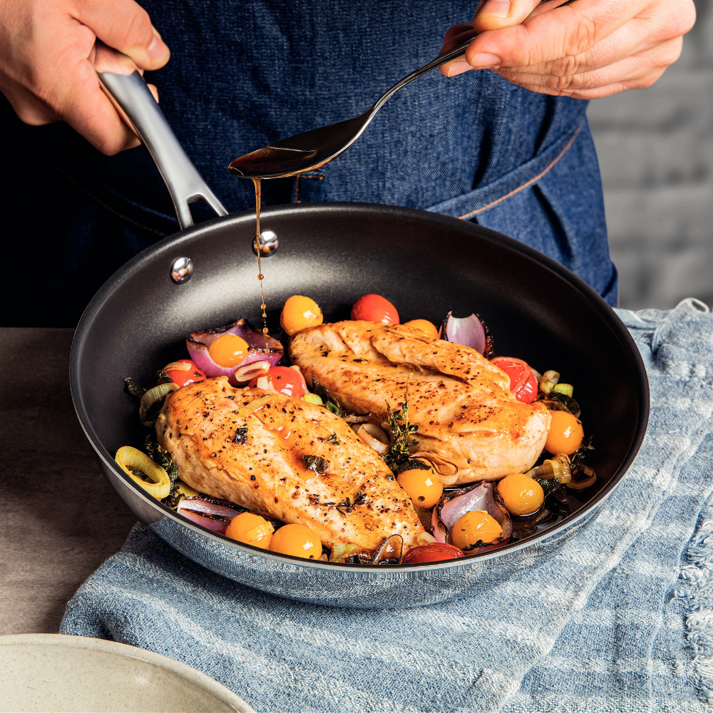 Tramontina Stainless Steel Frying Pan with Tri-ply body 20cm/26cm (Grano)
