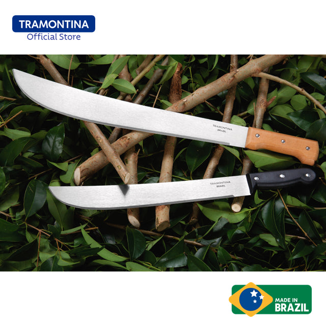 Tramontina 18" Carbon Steel Blade Forest Machete with Wooden Handle (Parang Hutan)