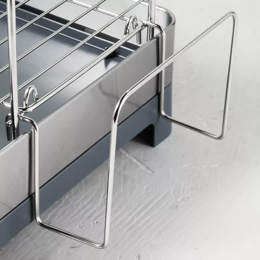 TRAMONTINA 2-Tier Dish Rack, Stainless Steel/Polypropylene