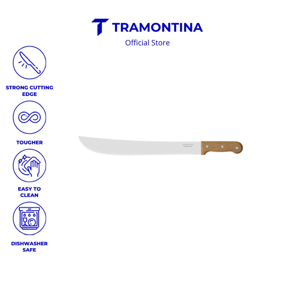 Tramontina 16" Carbon Steel Blade Forest Machete With Wooden Handle