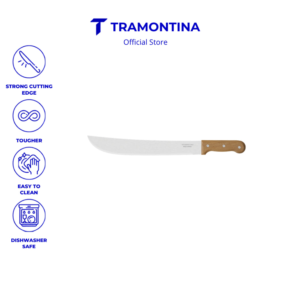 Tramontina 14" Carbon Steel Blade Forest Machete With Wooden Handle