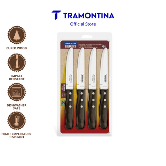 Tramontina Stainless Steel Barbecue Jumbo Knives 4pcs (Polywood)
