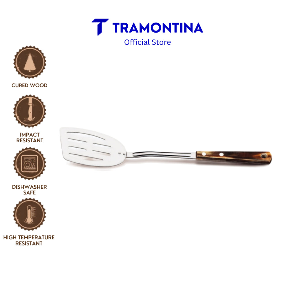 Tramontina Stainless Steel Slotted Spatula/Turner (Polywood)