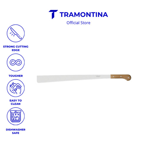 Tramontina 22" Carbon Steel Blade Forest Machete with Wooden Handle (Parang Hutan)