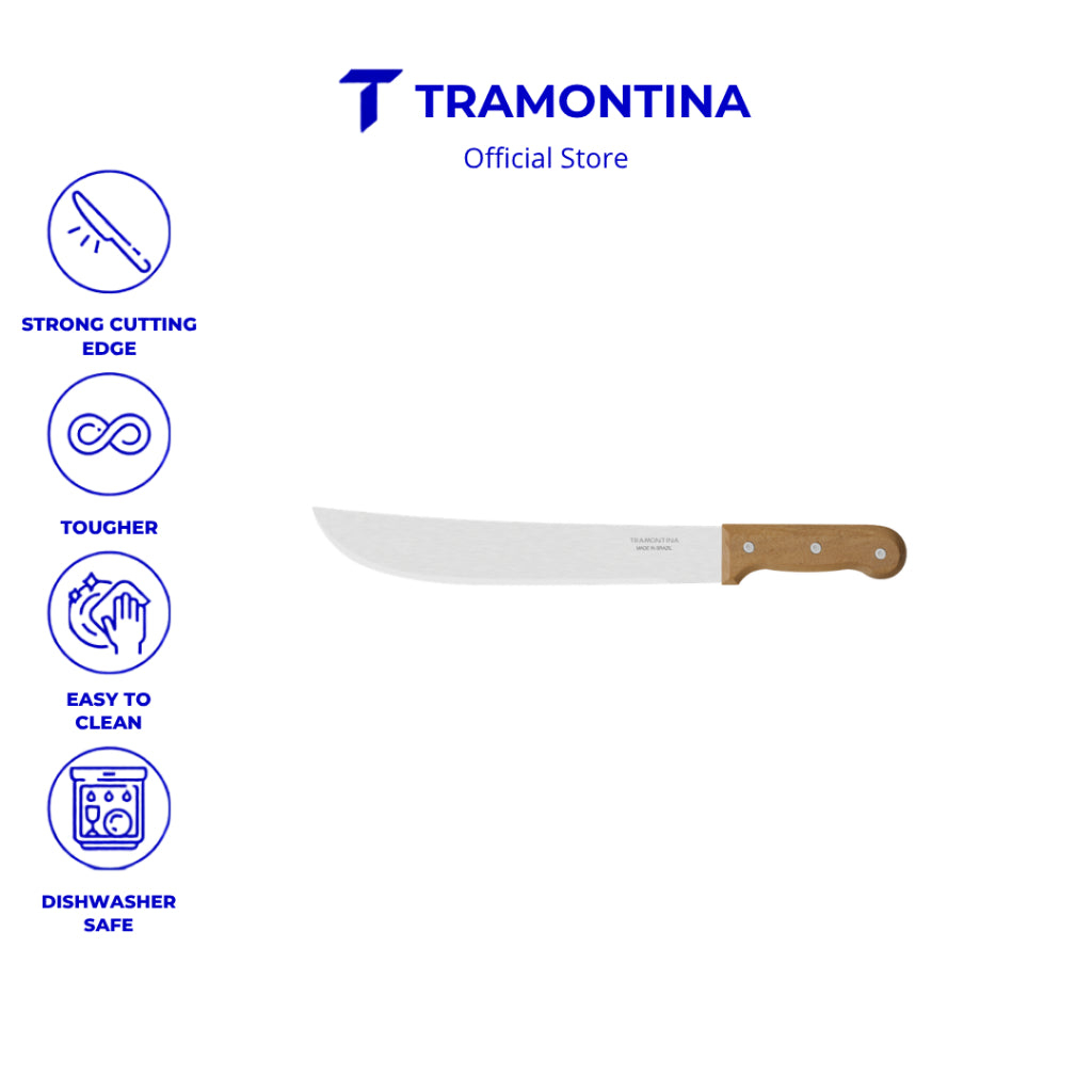 Tramontina 12" Carbon Steel Blade Forest Machete With Wooden Handle