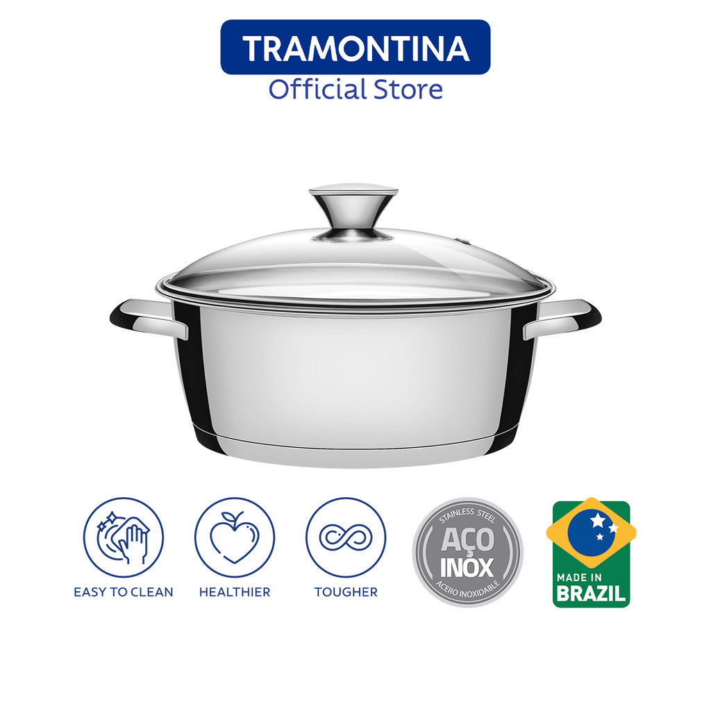Tramontina Stainless Steel Pot/Casserole 24cm (Allegra)