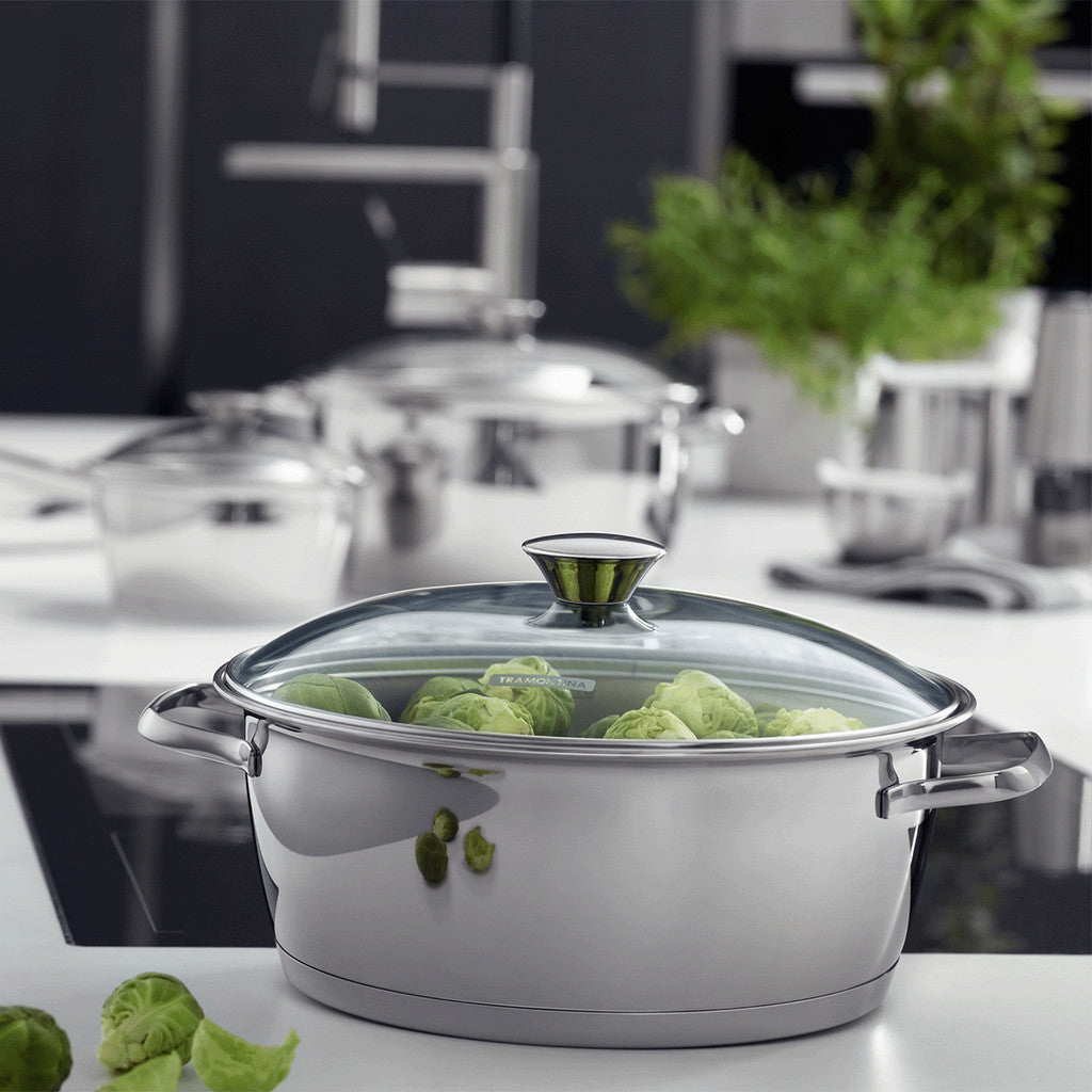 Tramontina Stainless Steel Pot/Casserole 24cm (Allegra)