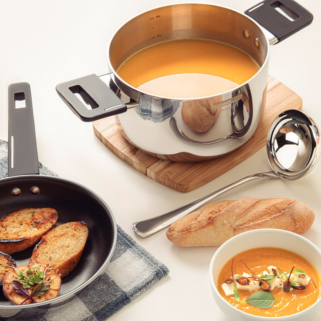 Tramontina Stainless Steel Deep Pot/Casserole with Triple-ply Body 20 or 24cm (Grano)