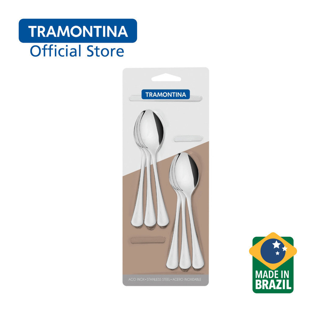 Tramontina Stainless Steel Table / Dining Tea Spoon Set 6pcs (Havana)