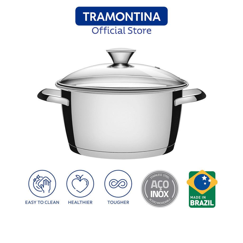 Tramontina Stainless Steel Deep Casserole 20cm (Allegra)