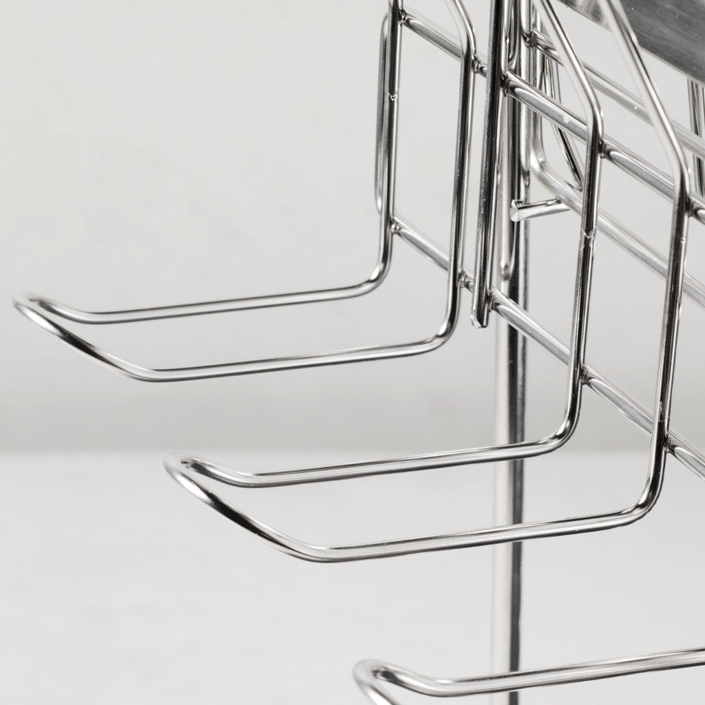 TRAMONTINA 2-Tier Dish Rack, Stainless Steel/Polypropylene