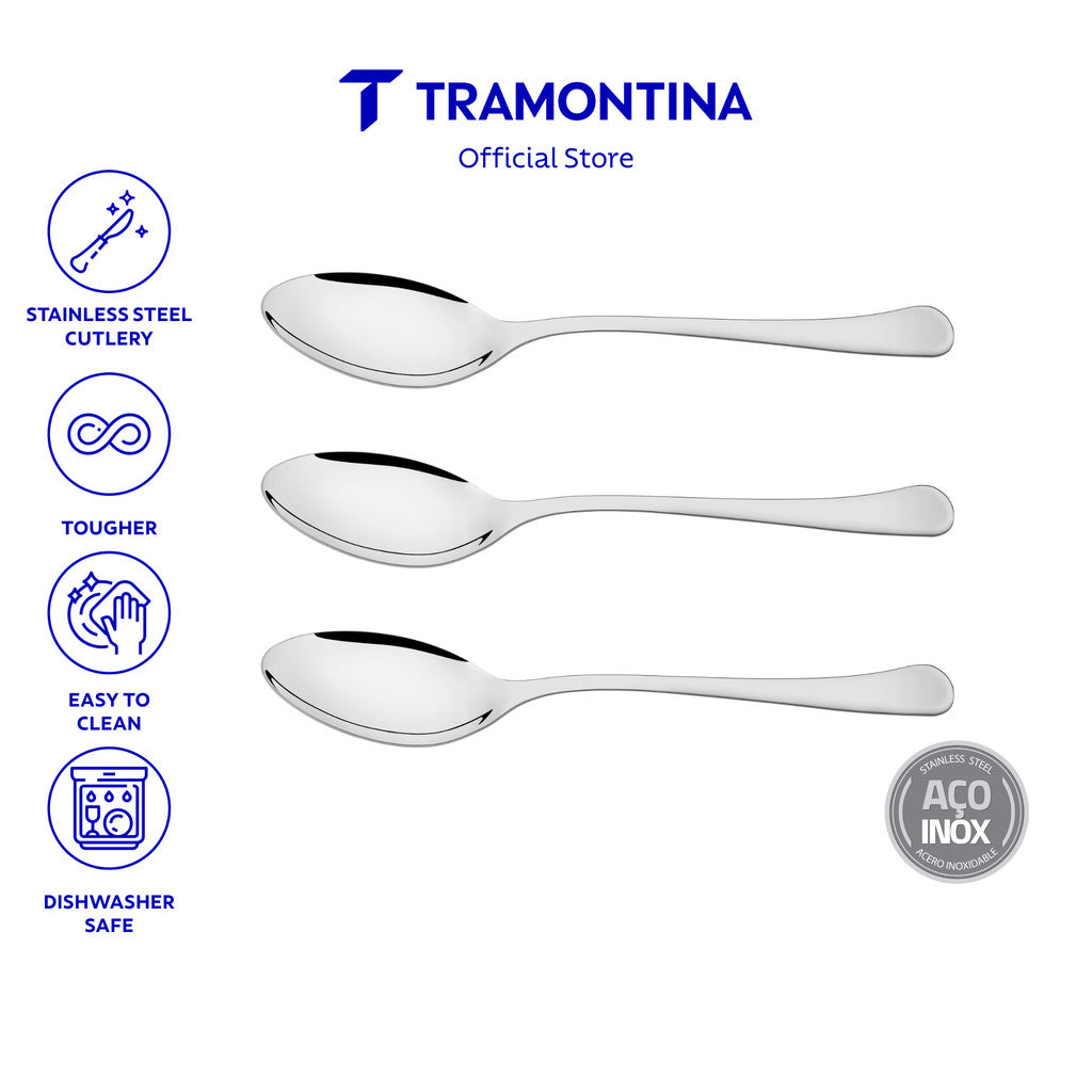Tramontina Stainless Steel Table / Dining Spoon Set 3pcs (Havana)