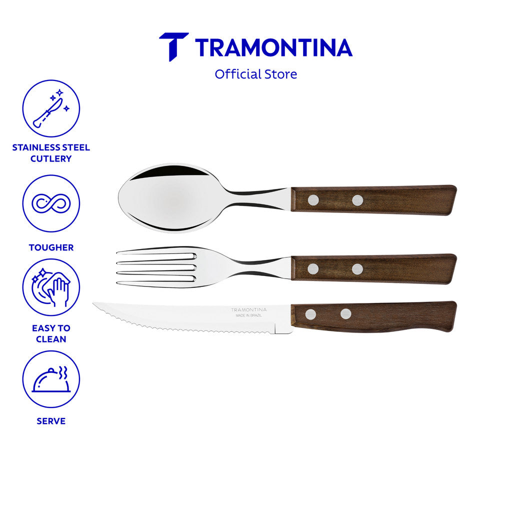 Tramontina Stainless Steel Tableware Set 3pcs (Traditional)