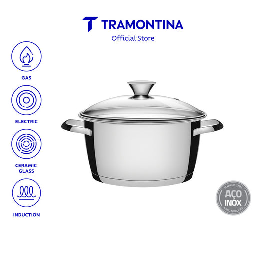 Tramontina Stainless Steel Deep Casserole 20cm (Allegra)
