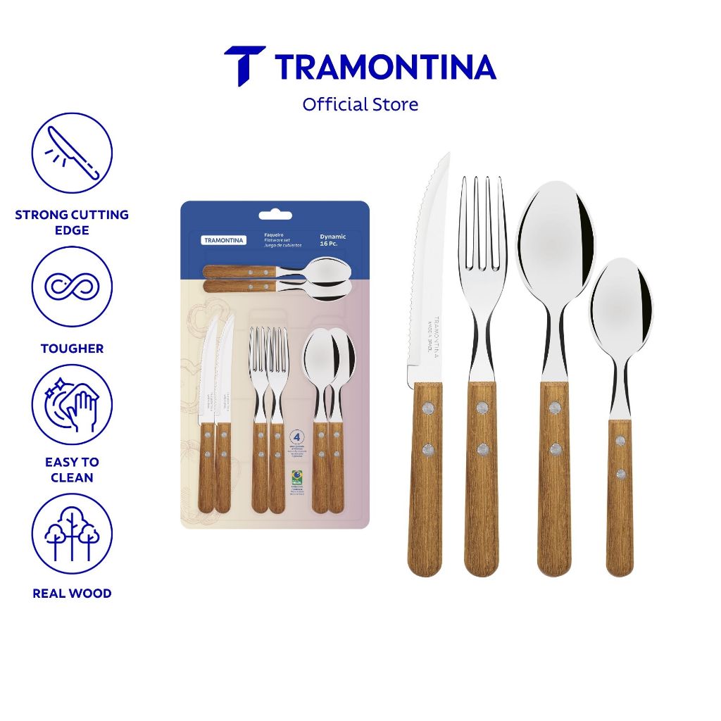 Tramontina Stainless Steel Tableware Set 16pcs (Dynamic)