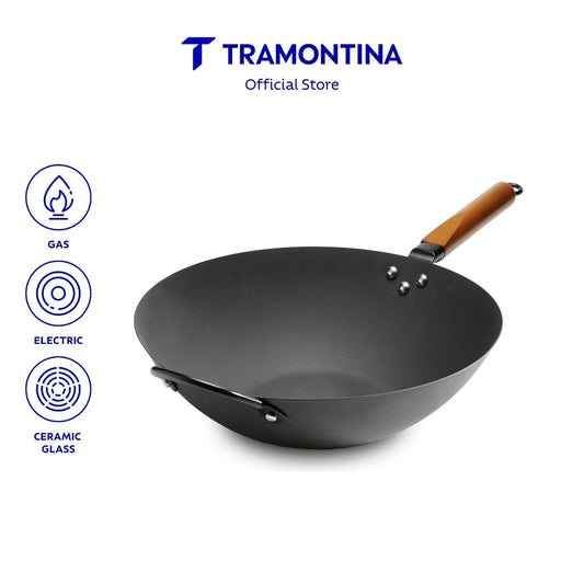 Tramontina 36cm Carbon Steel Wok