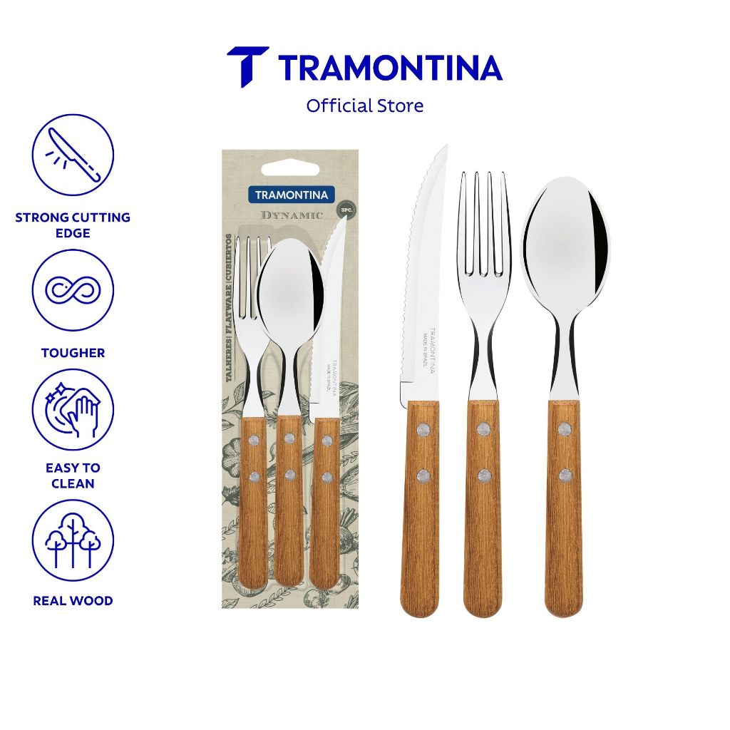 Tramontina Stainless Steel Tableware Set 3pcs (Dynamic)